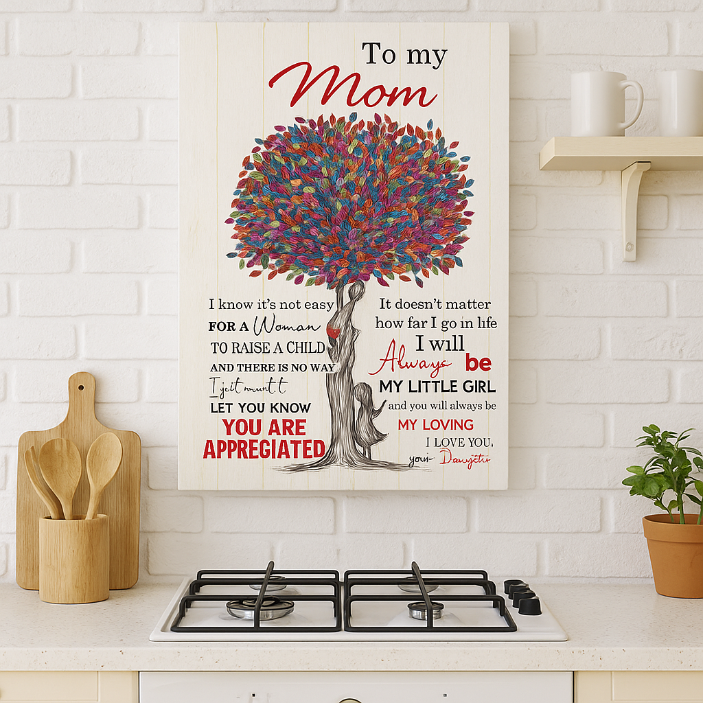 Wall Art -Celebrate Mom with this Colorful Tree of Love Canvas Print