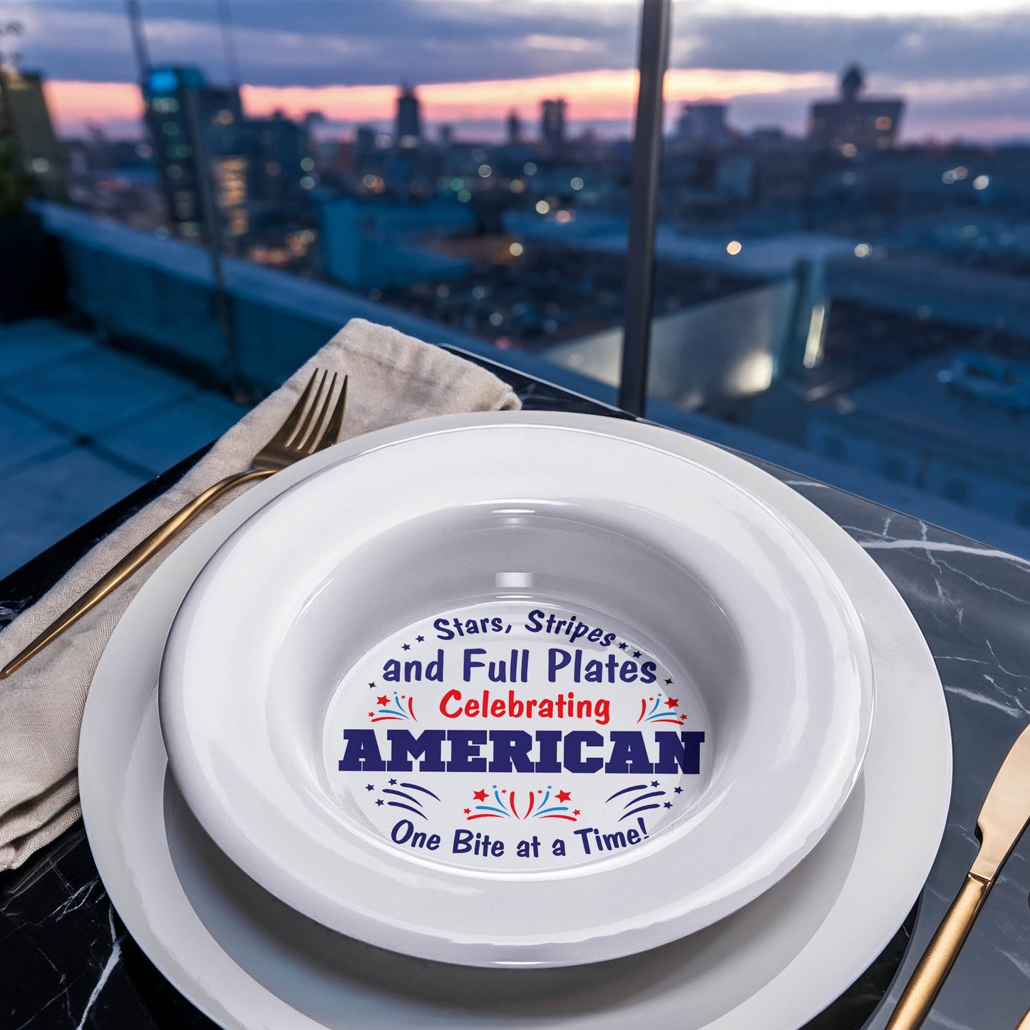 Stars, Stripes & Full Plates – Patriotic Tableware 4th of July Collection