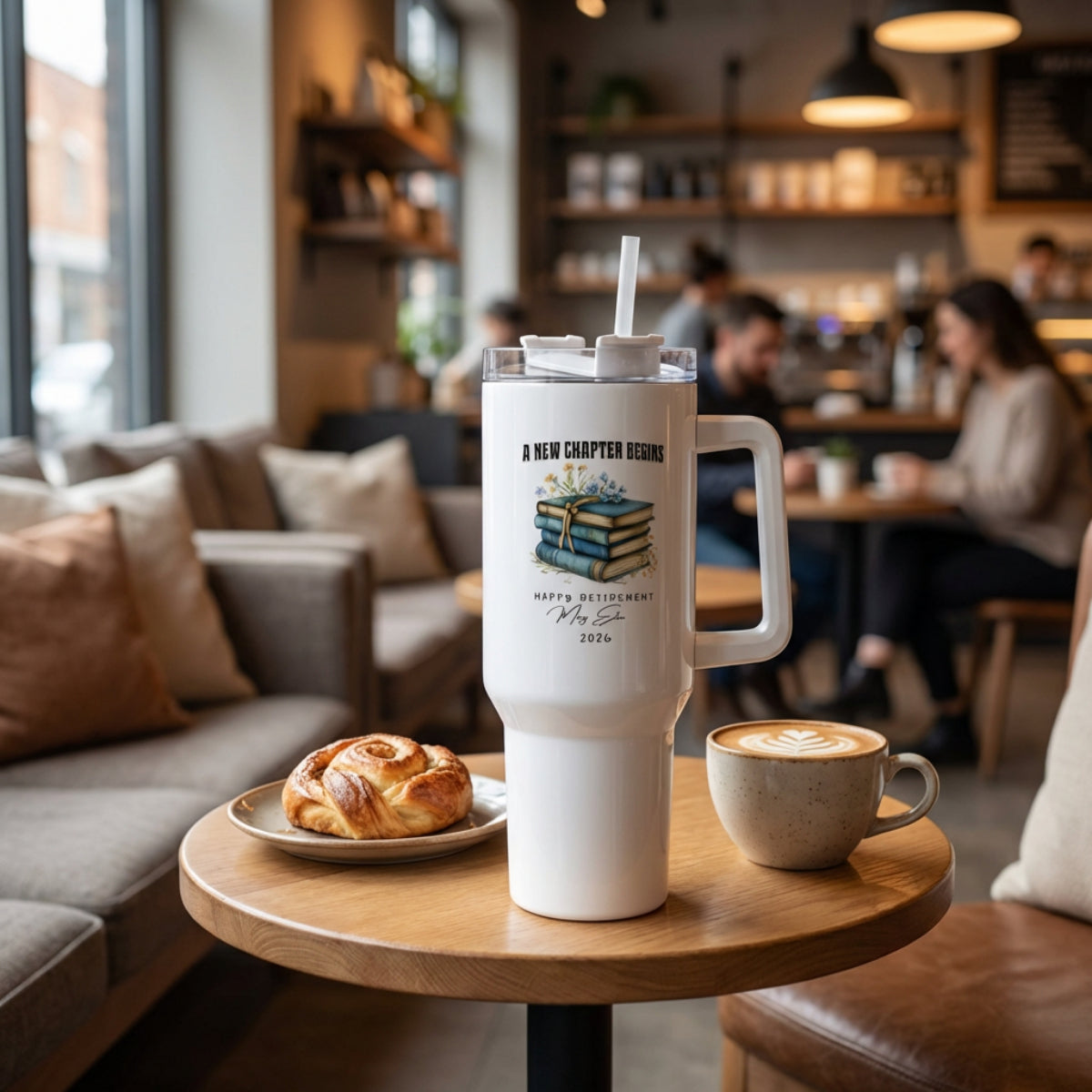 A New Chapter Begins" Personalized Retirement Tumbler β Custom Name & Year | Happy Retirement Gift | Book Lover Retirement