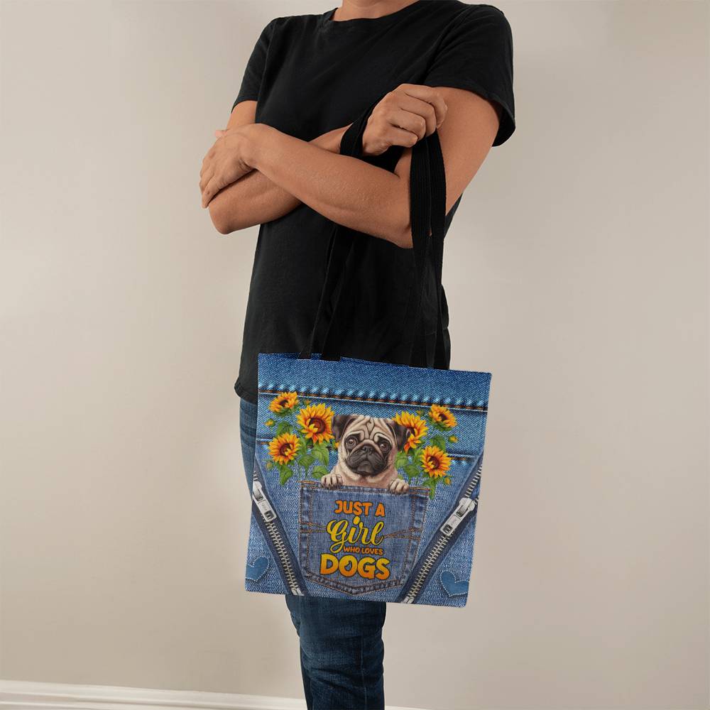 Custom “Just a Girl Who Loves Dogs or Cats” Tote Bag