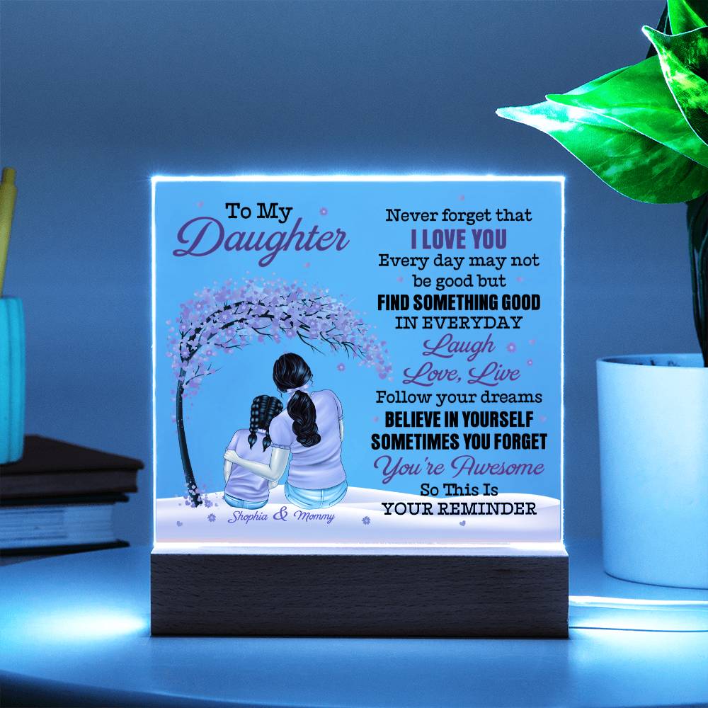 Personalized Mommy & Daughter Acrylic Plaque – Custom Names