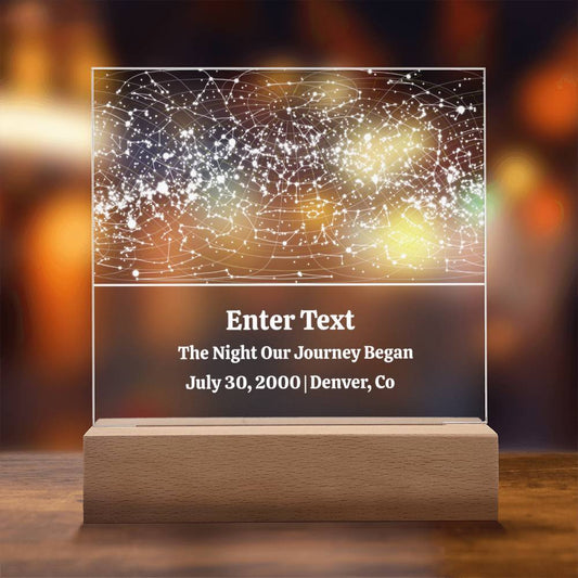Personalized Star Map Acrylic Plaque Anniversary Night Sky Keepsake Custom star map