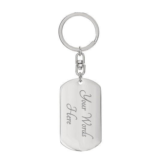 To My Dad” Hero Dog Tag Keychain – Father Gift with Graphic Design