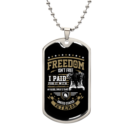 patriotic veteran necklace for grandpa gift idea