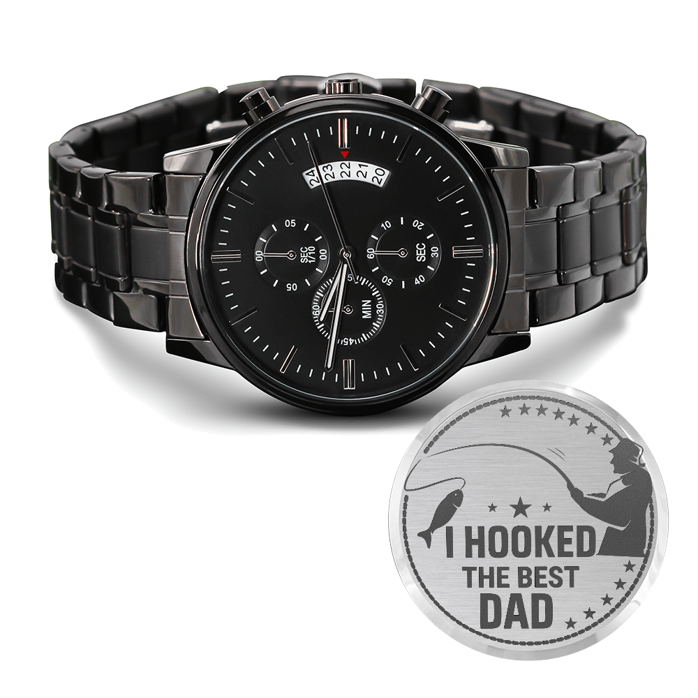 To My Father – Engraved Chronograph Watch Gift for Dad