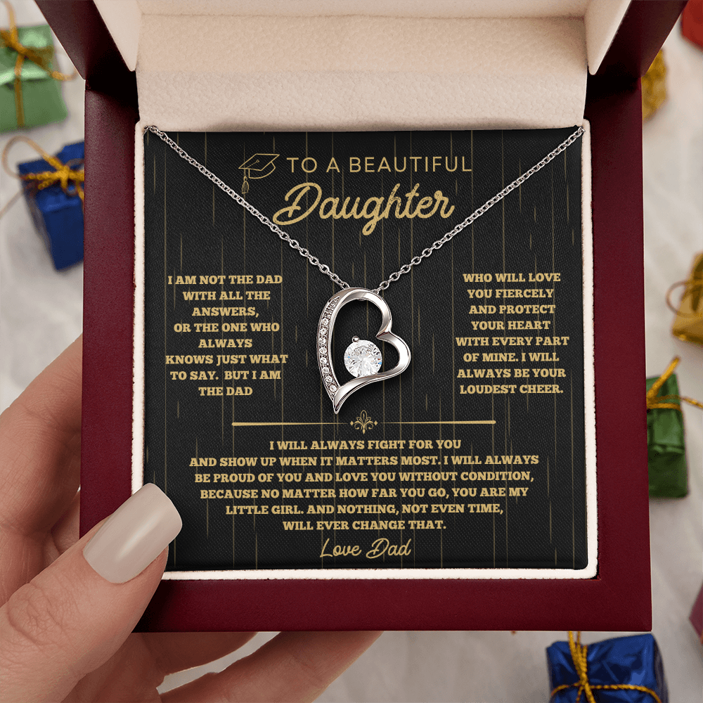 Forever Love Necklace for Daughter – Graduation Gift with Luxury Box