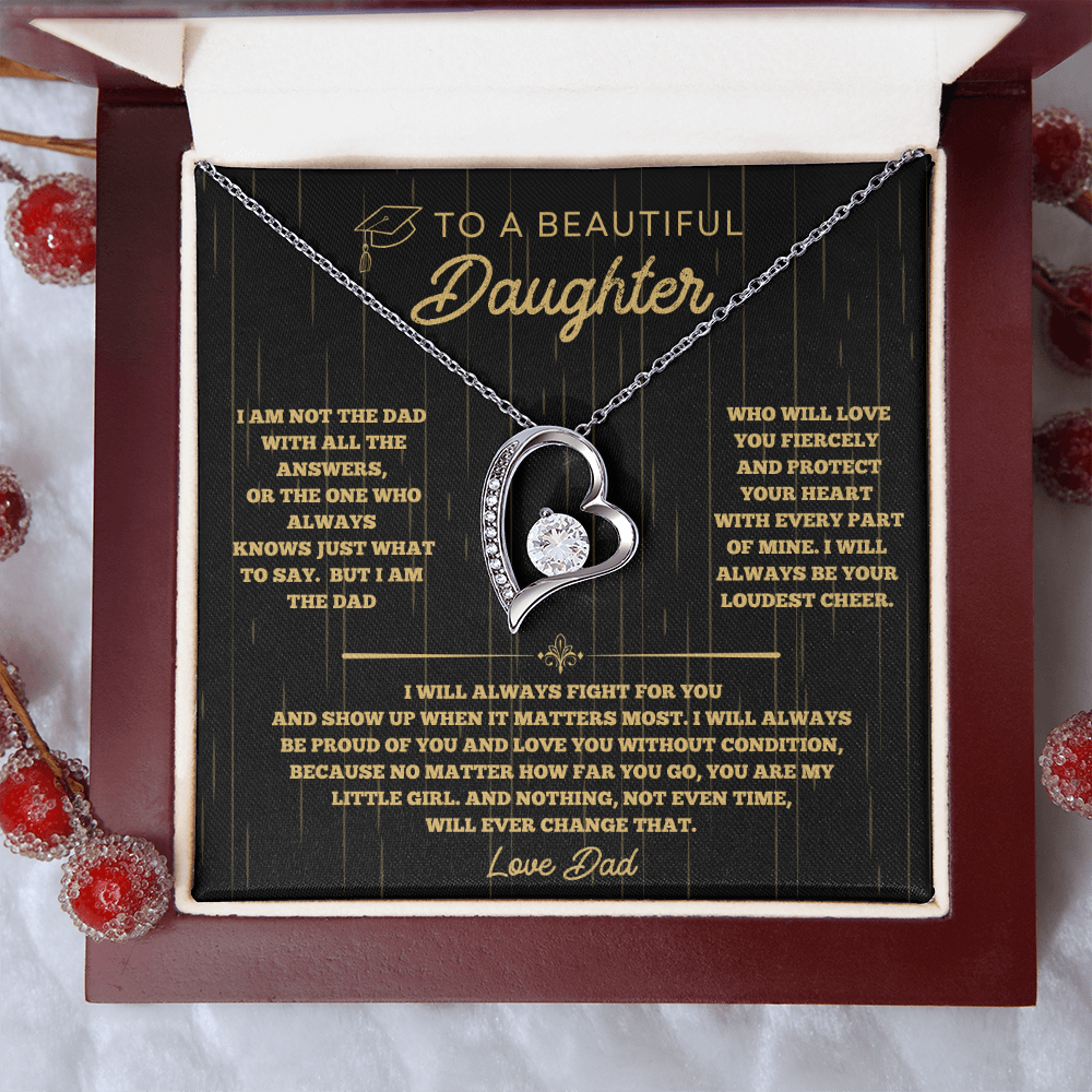 Forever Love Necklace for Daughter – Graduation Gift with Luxury Box