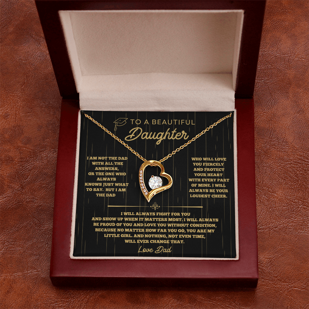 Forever Love Necklace for Daughter – Graduation Gift with Luxury Box