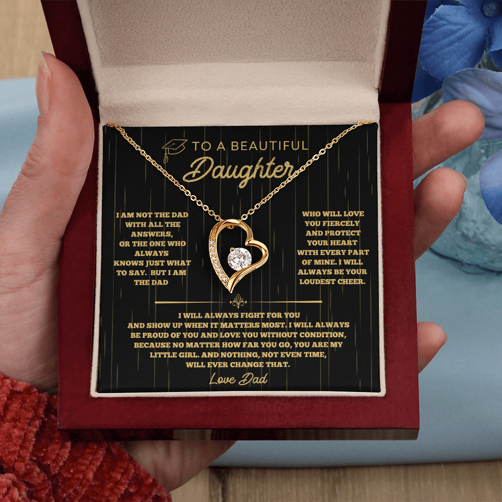 Forever Love Necklace for Daughter – Graduation Gift with Luxury Box