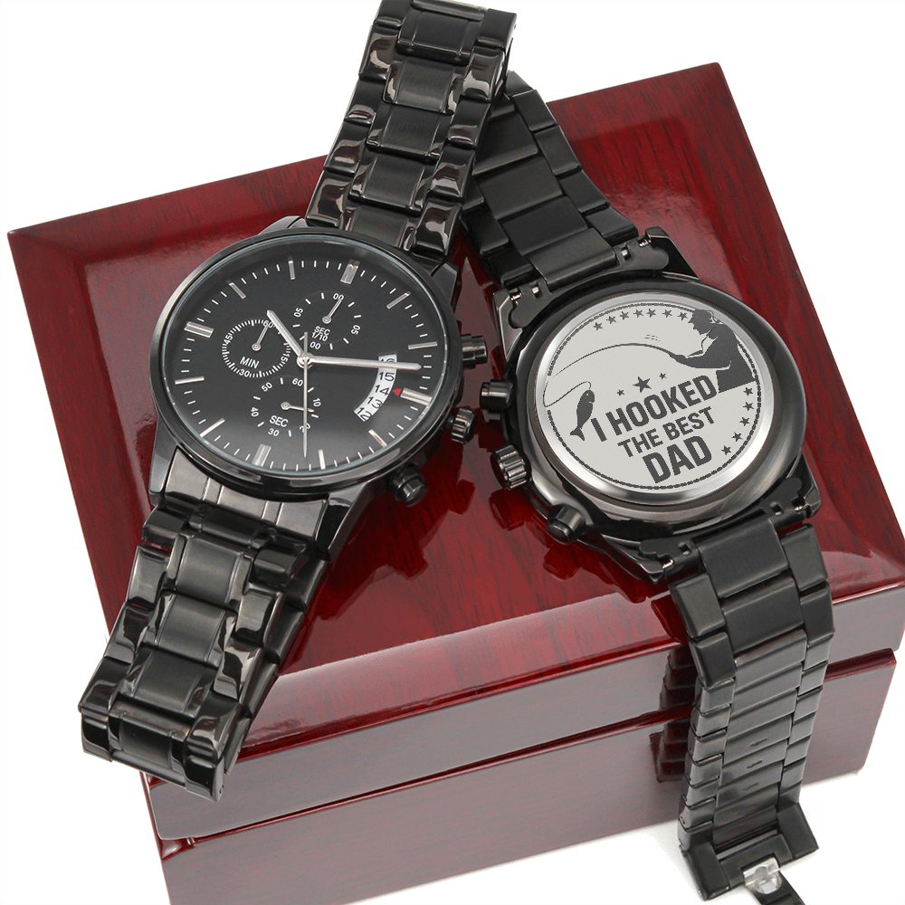 To My Father – Engraved Chronograph Watch Gift for Dad