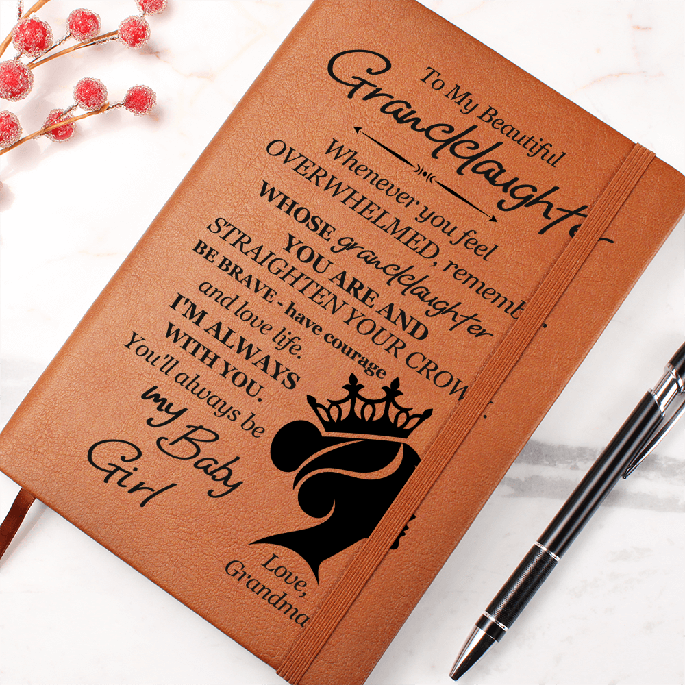 To My Granddaughter – Crown Leather Journal from Grandma