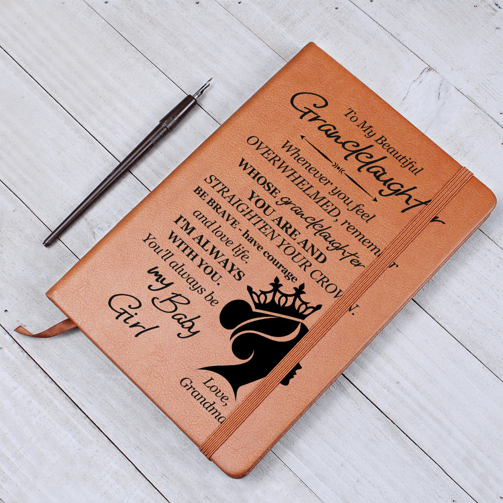 To My Granddaughter – Crown Leather Journal from Grandma