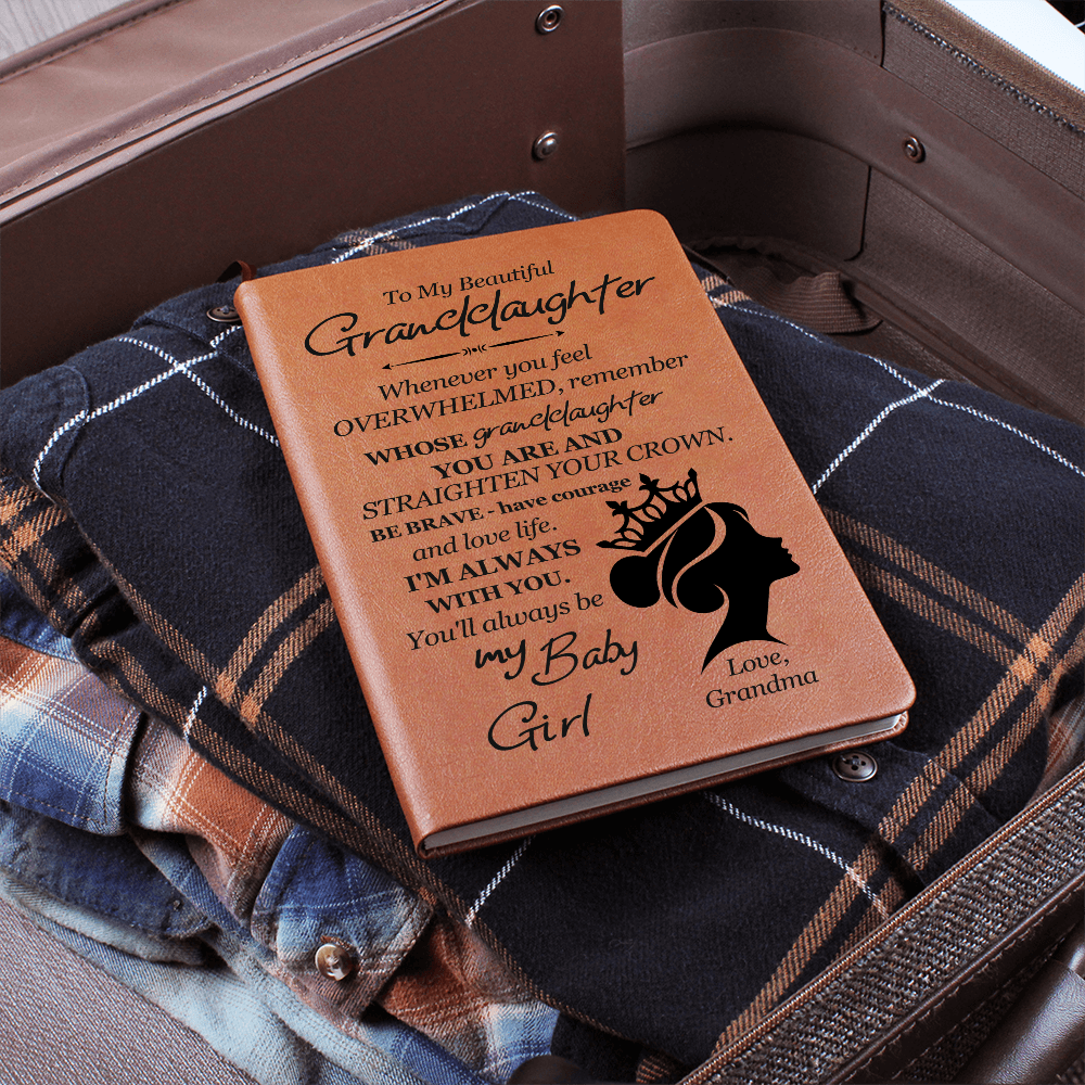 To My Granddaughter – Crown Leather Journal from Grandma