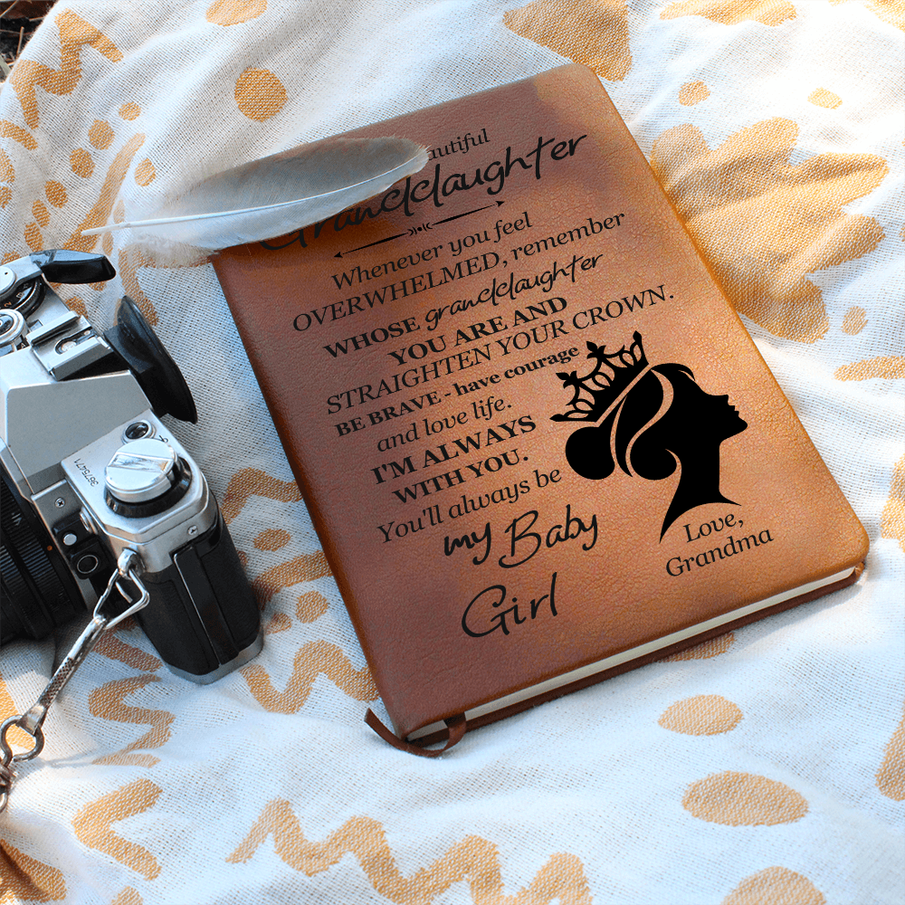 To My Granddaughter – Crown Leather Journal from Grandma