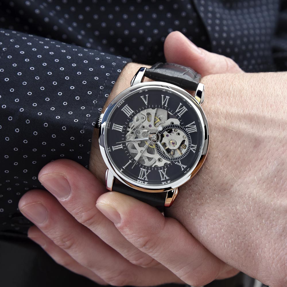 Luxury Openwork Watch Father's Day Gift for Dad – With Heartfelt Message Card