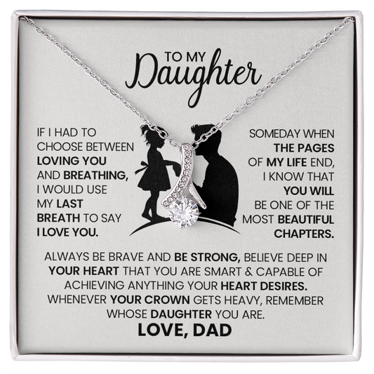 Alluring Beauty Necklace for Daughter from Dad – With Heartfelt Message Card and Gift Box