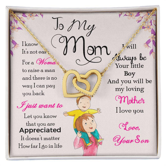 To My Mom Necklace, I Will Always Be Your Little Boy