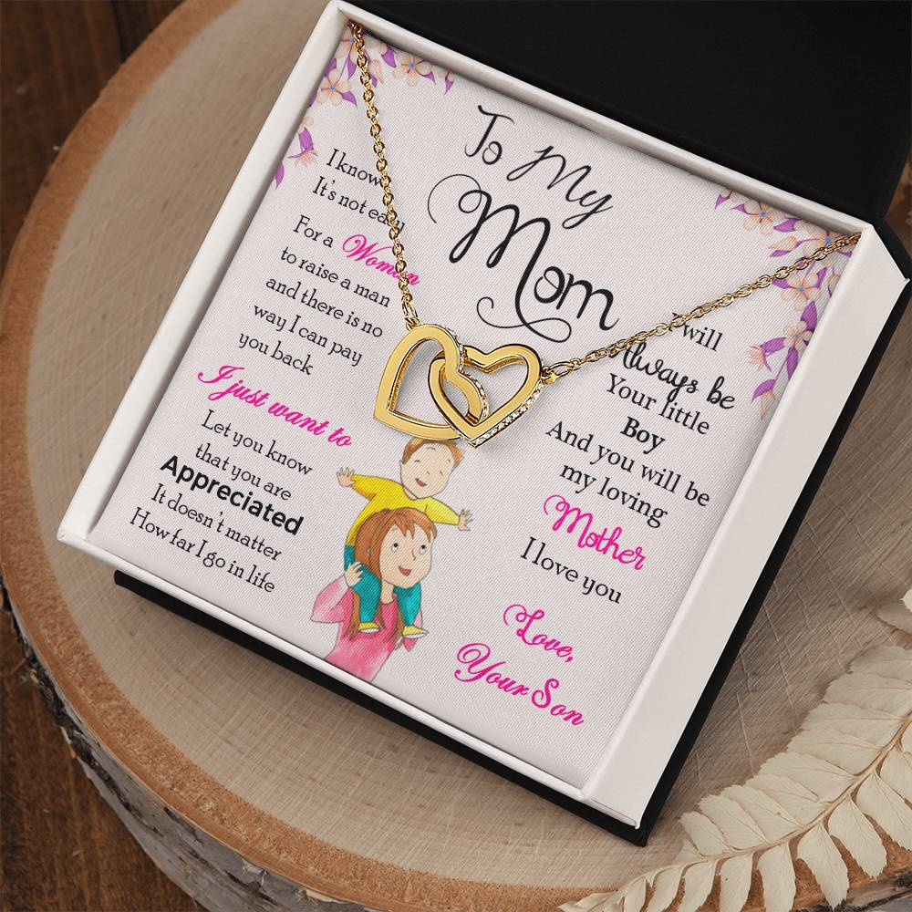 To My Mom Necklace, I Will Always Be Your Little Boy