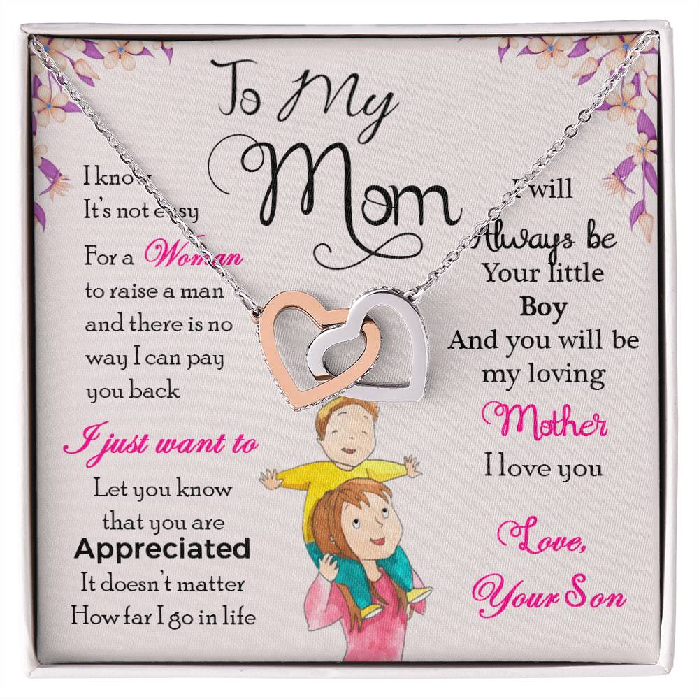 To My Mom Necklace, I Will Always Be Your Little Boy