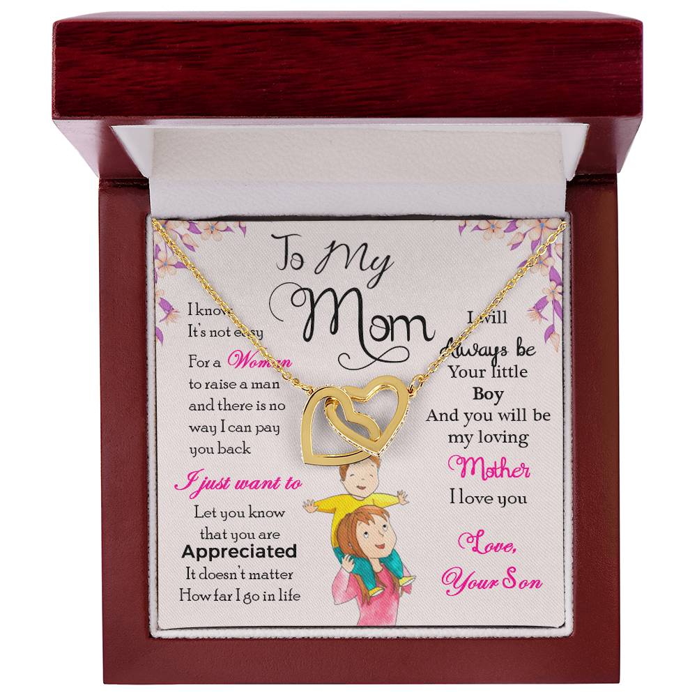 To My Mom Necklace, I Will Always Be Your Little Boy