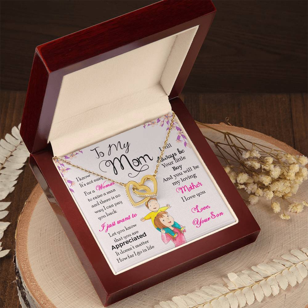 To My Mom Necklace, I Will Always Be Your Little Boy