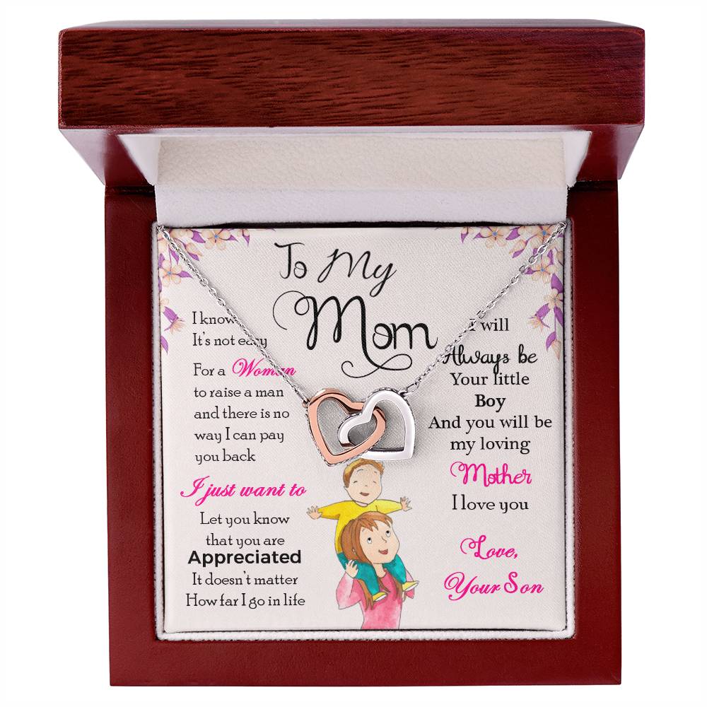 To My Mom Necklace, I Will Always Be Your Little Boy
