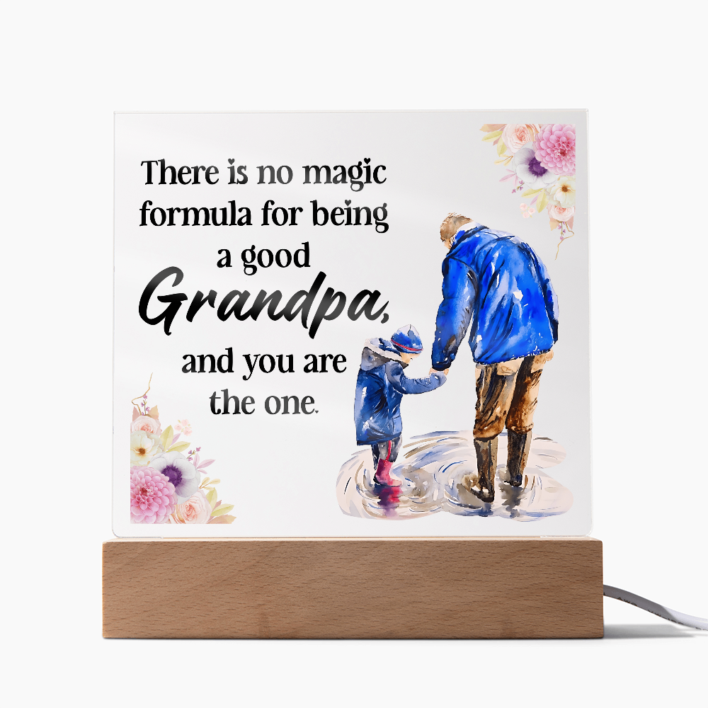 To My Grandpa Quote LED Night Light – Heartfelt Gift for Grandfathers