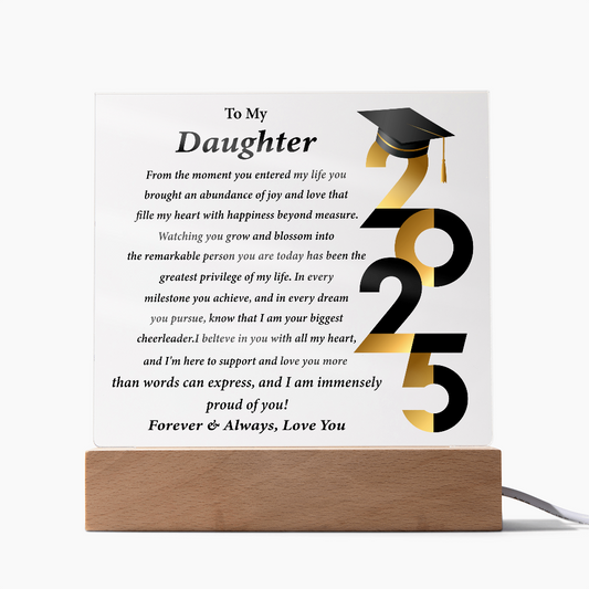 Graduate Acrylic Plaque for Daughter – Class of 2025 Gift from Parents