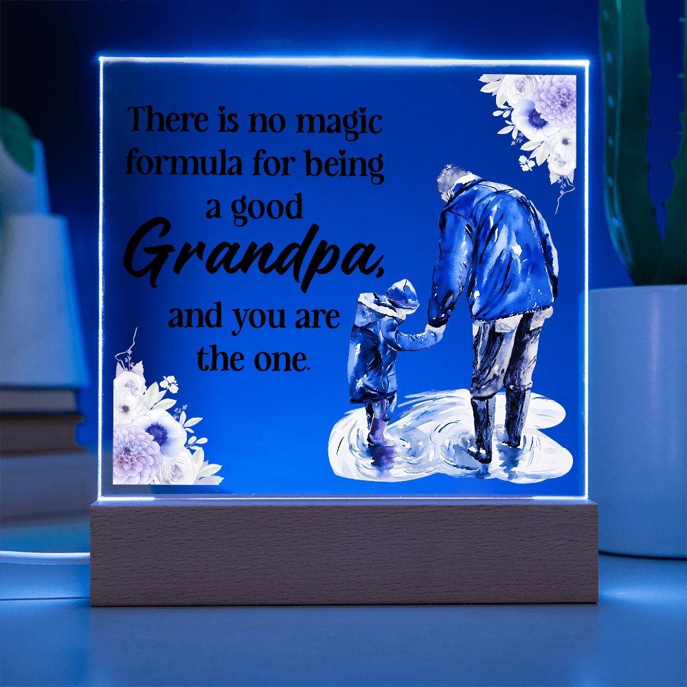 To My Grandpa Quote LED Night Light – Heartfelt Gift for Grandfathers