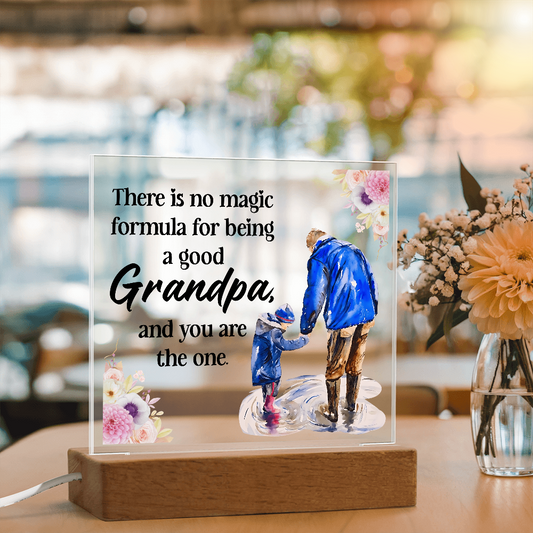 To My Grandpa Quote LED Night Light – Heartfelt Gift for Grandfathers