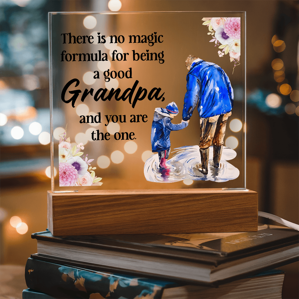 To My Grandpa Quote LED Night Light – Heartfelt Gift for Grandfathers