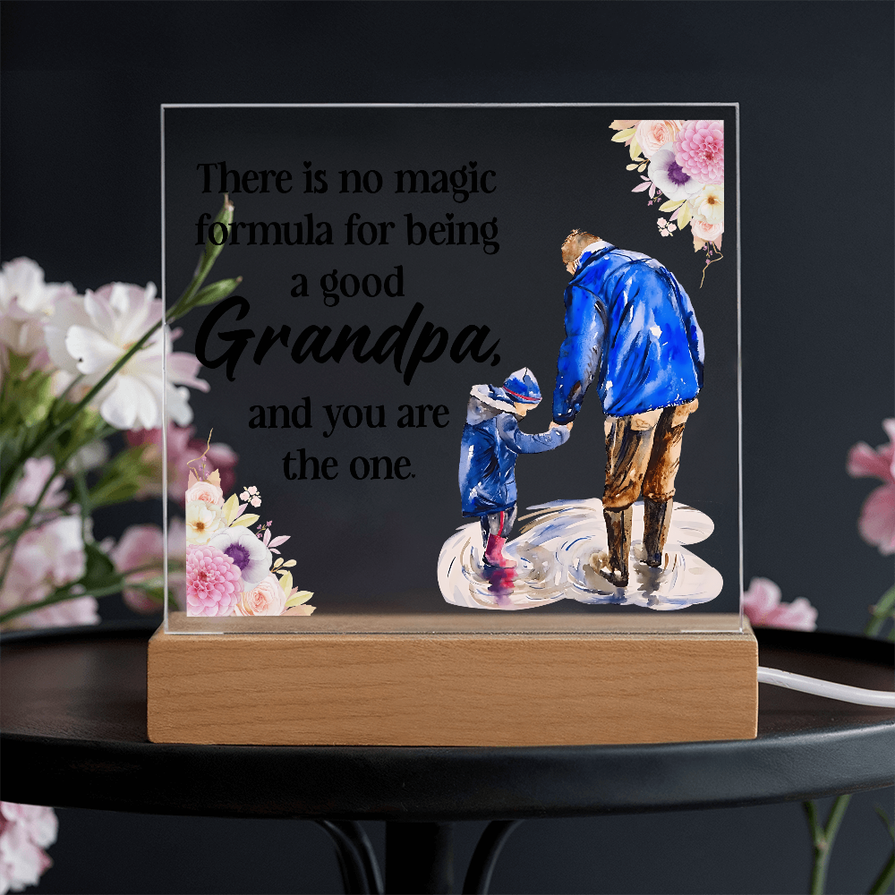 To My Grandpa Quote LED Night Light – Heartfelt Gift for Grandfathers