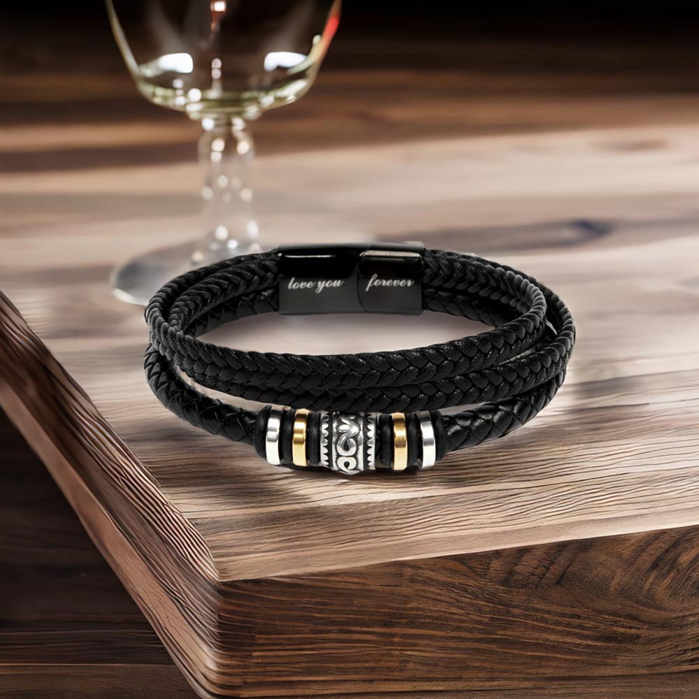 Love You Forever Bracelet for Dad – From Daughter | Sentimental Men's Keepsake Gift