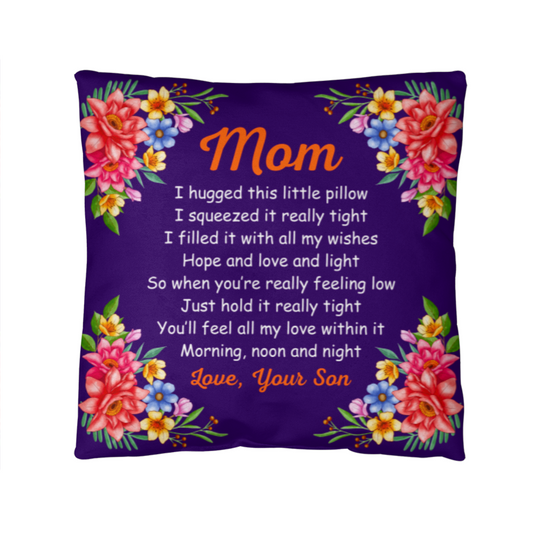 Mom Hug Pillow from Son – Sentimental Floral Gift