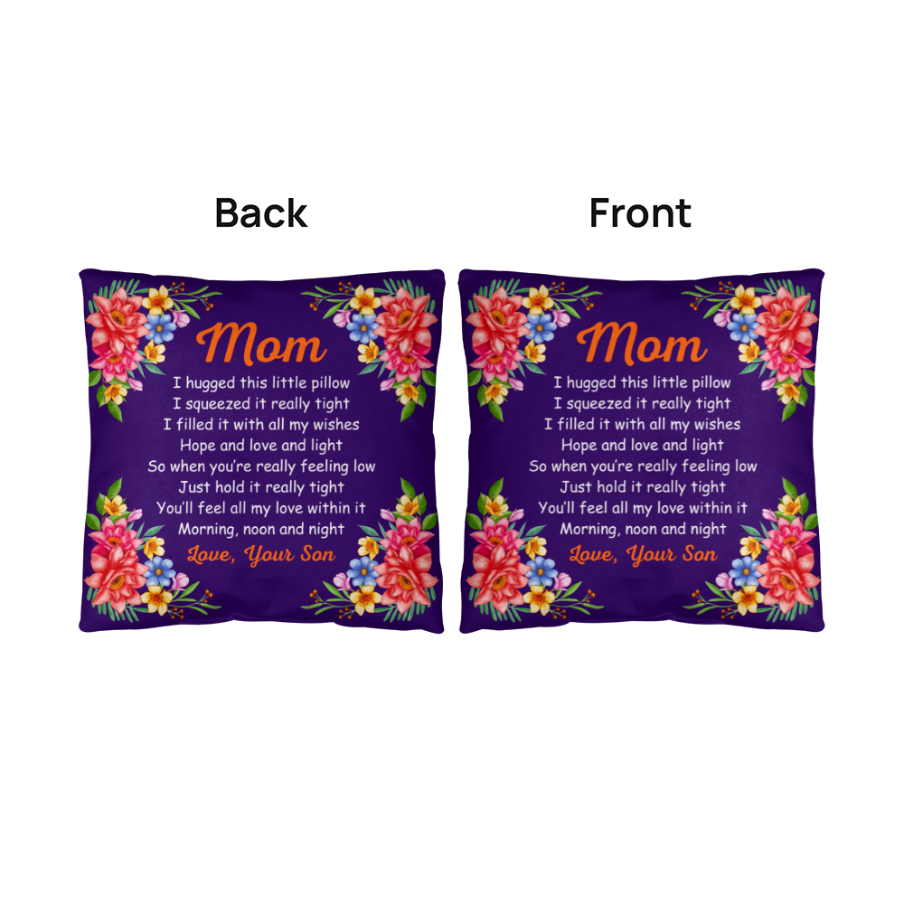 Mom Hug Pillow from Son – Sentimental Floral Gift