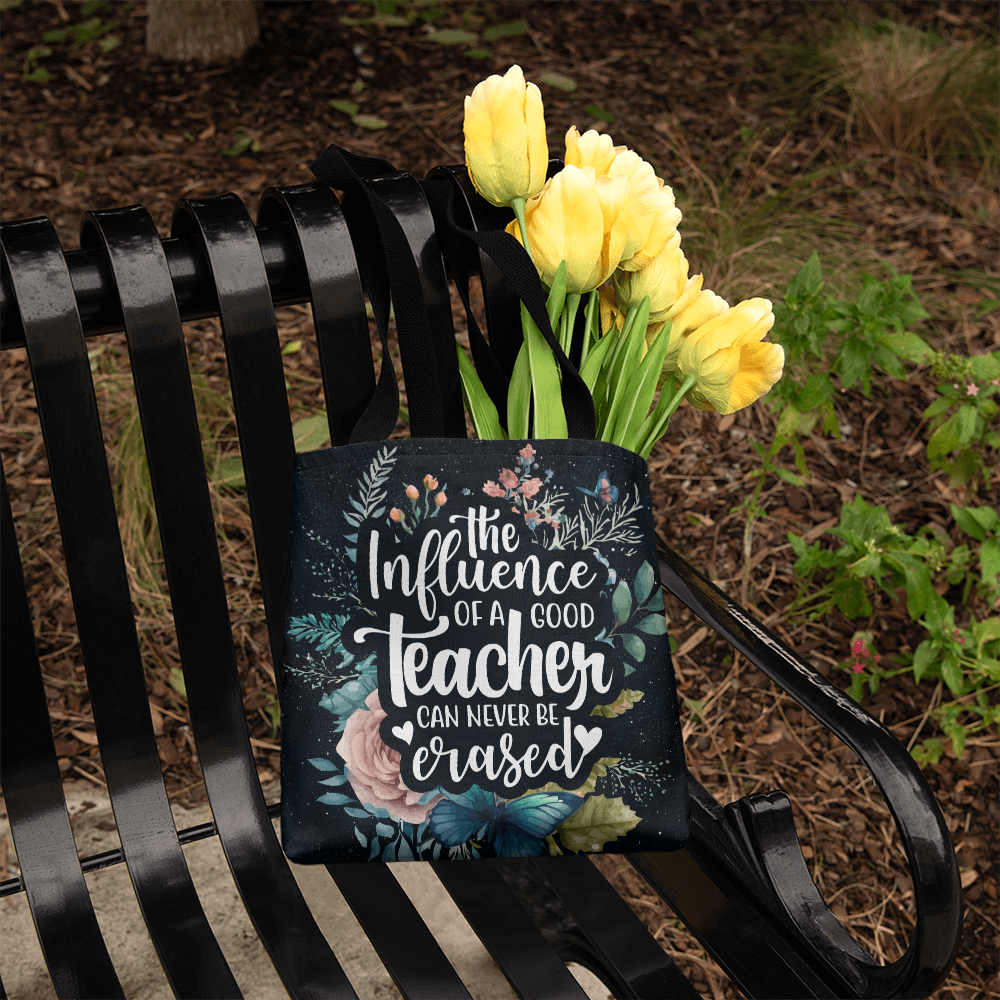 The Influence of a Good Teacher – Floral Tote Bag