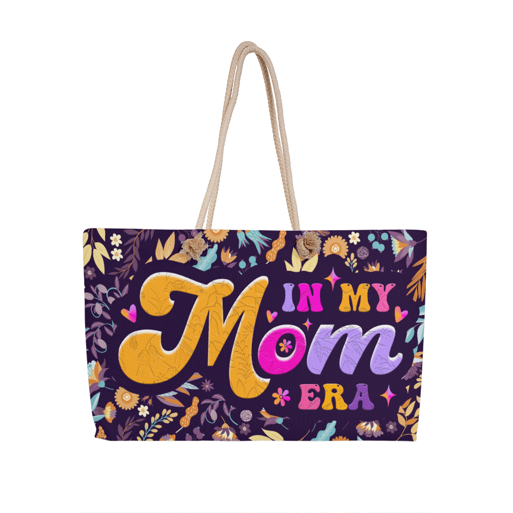 To My Mom "In My Mom Era” Floral Weekender Tote Bag