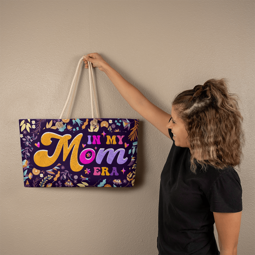 To My Mom "In My Mom Era” Floral Weekender Tote Bag