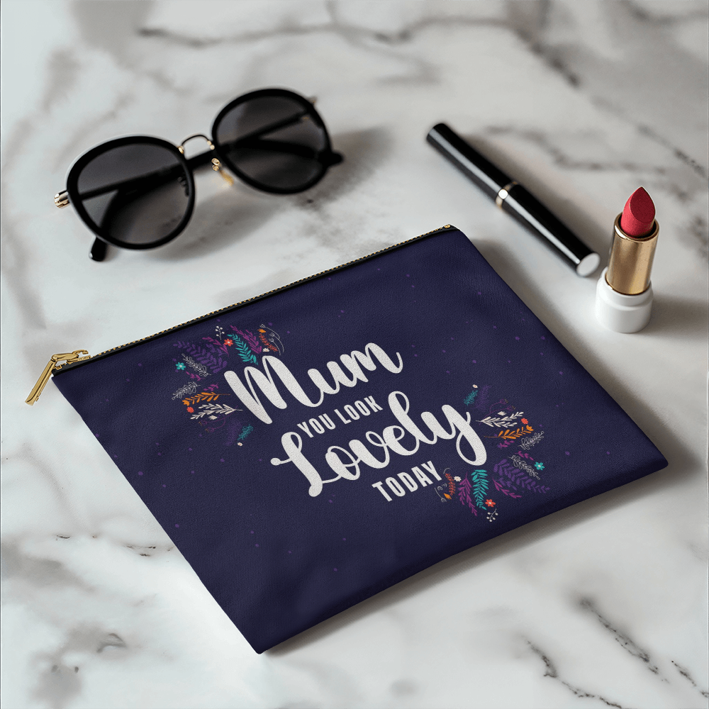To My Mom Fabric Zippered Pouch for Stylish Organization