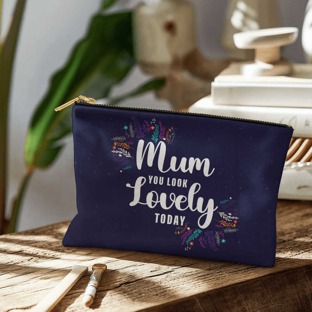To My Mom Fabric Zippered Pouch for Stylish Organization