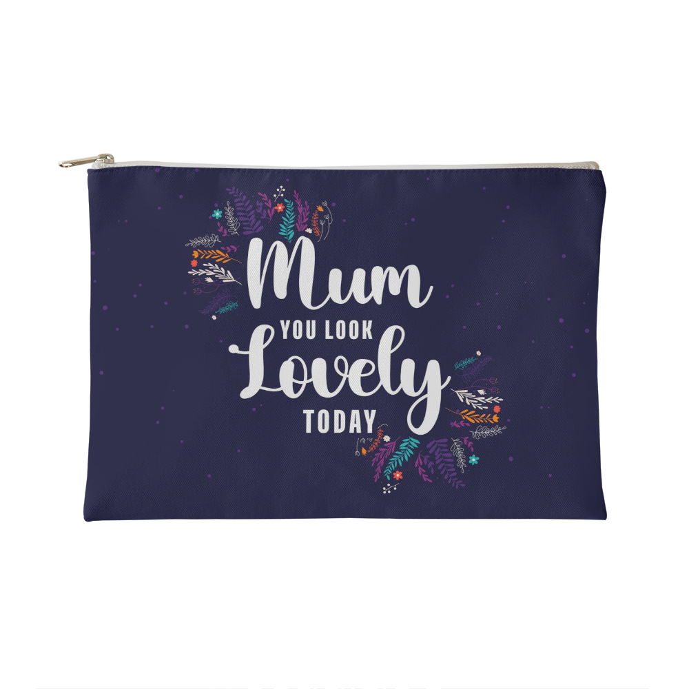 To My Mom Fabric Zippered Pouch for Stylish Organization