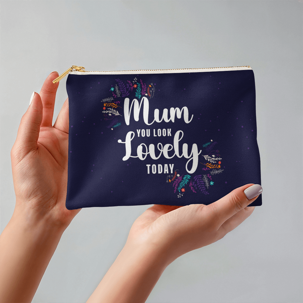 To My Mom Fabric Zippered Pouch for Stylish Organization