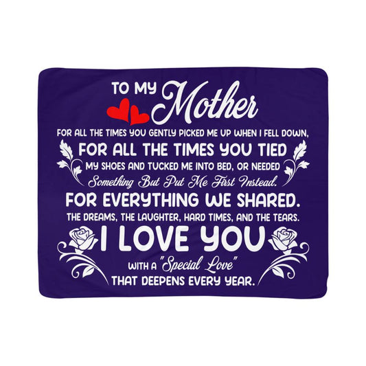 To My Mother Sherpa Fleece Blanket Heartfelt Poem Gift