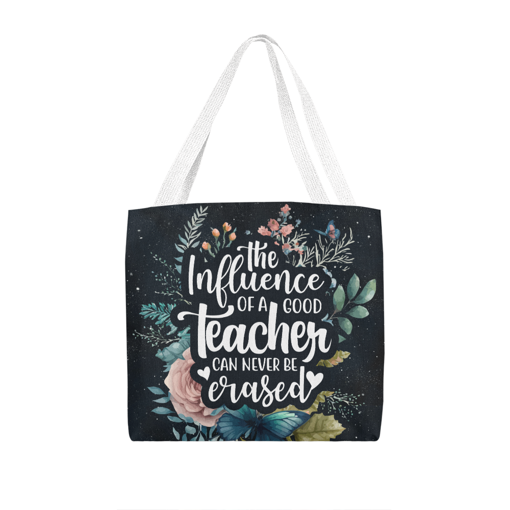 The Influence of a Good Teacher – Floral Tote Bag