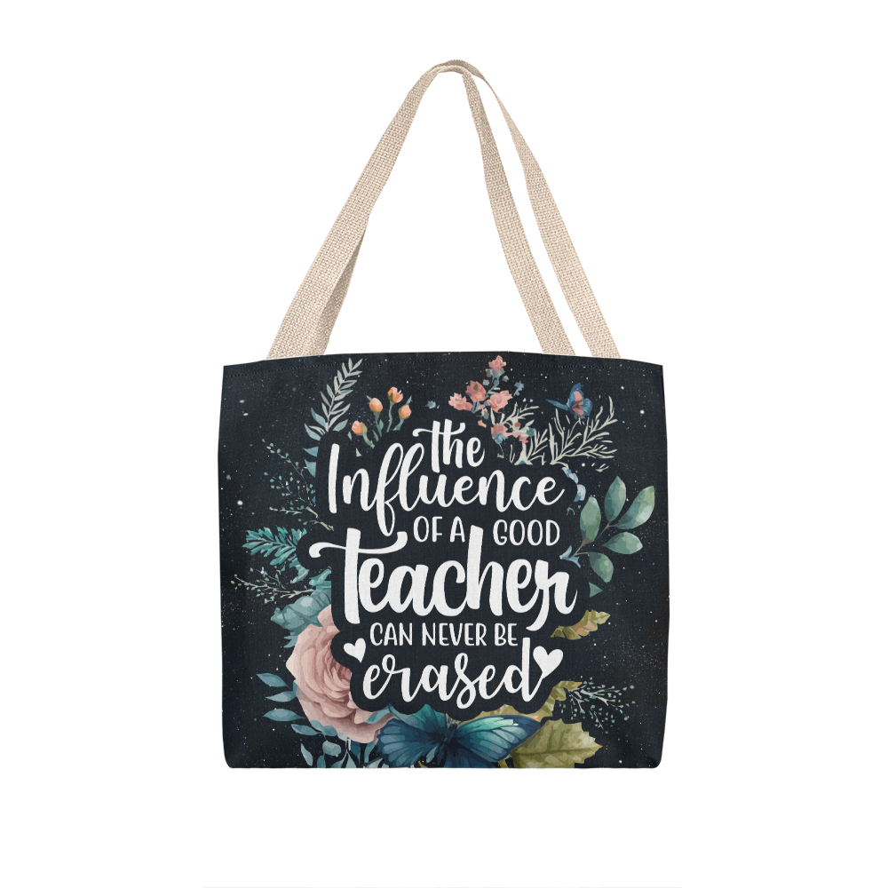 The Influence of a Good Teacher – Floral Tote Bag