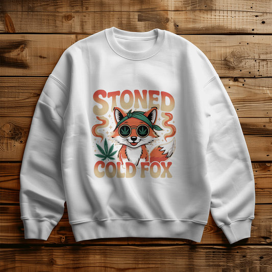 Stoned Cold Fox 4/20 Sweatshirt – Funny Weed Fox Stoner Gift