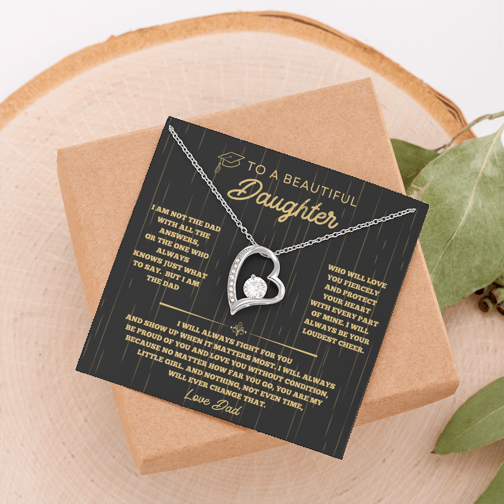 Forever Love Necklace for Daughter – Graduation Gift with Luxury Box