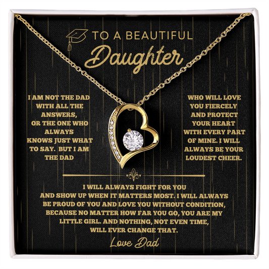 Forever Love Necklace for Daughter – Graduation Gift with Luxury Box