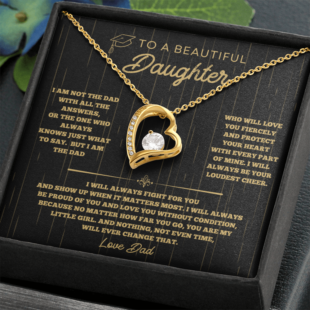 Forever Love Necklace for Daughter – Graduation Gift with Luxury Box