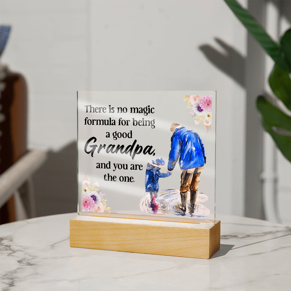 To My Grandpa Quote LED Night Light – Heartfelt Gift for Grandfathers